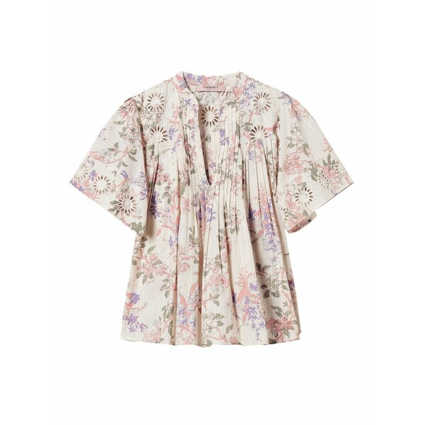 ツイン仕掛ける レディース プルオーバー トップス Woven blouse Neutrals