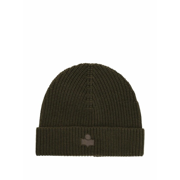 イザ呼びりん マラン レディース かぶり笠 付属品 Ribbed logo beanie Green