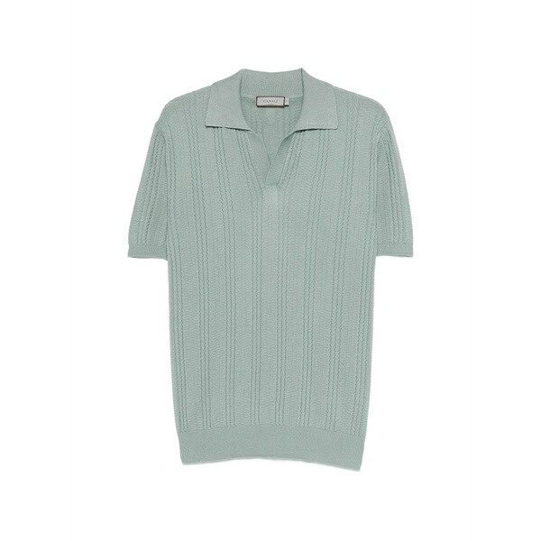 カナーリ メンズ ティーシャツ トップス Polo-collar t-shirt Blue Tシャツ・カットソー-メンズファッション
