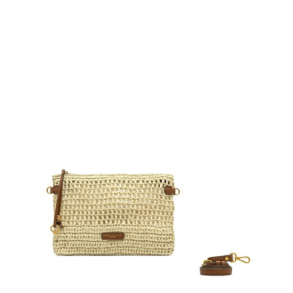 ジャンニ・キアリーニ レディース クラッチペダル御徒面子 御徒面子 Small nefeli crochet zip pouch bag Neutrals