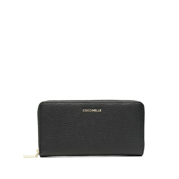 コチネレ レディース 紙入れ 付属品 Metallic soft wallet Black