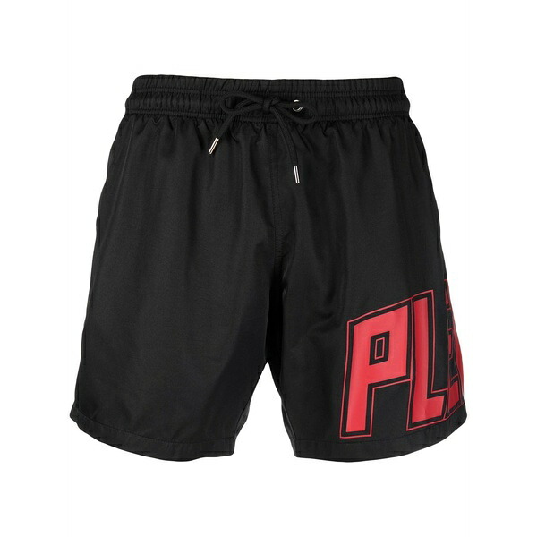 フィリップ飾り気の無い メンズ 心地好いズボン下 ボトムス Logo-print swim shorts Black