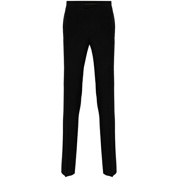 ジバンシー メンズ カジュアルパンツ ボトムス Logo-plaque straight trousers Black｜asty