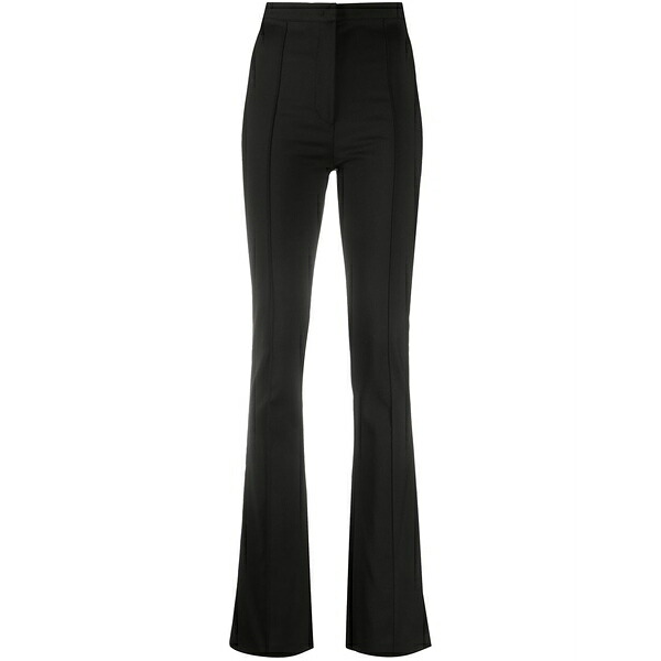 パトリツィア ペペ レディース カジュアルパンツ ボトムス High-waisted flared leg trousers Black