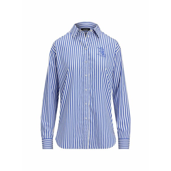 ラルフローレン レディース プルオーバー トップス Striped cotton shirt Blue