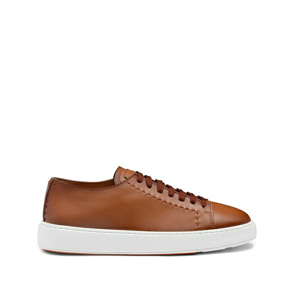 サントーニ メンズ スニーカー シューズ Leather sneakers Brown
