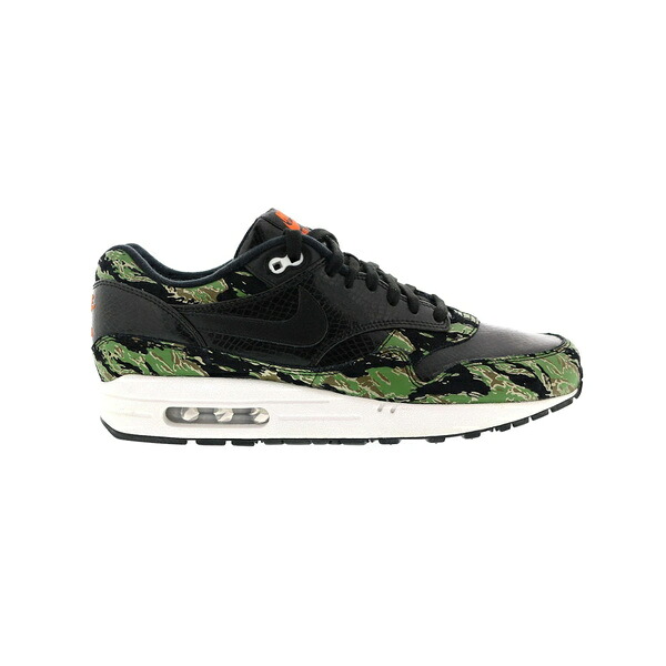 Nike ナイキ メンズ スニーカー  【Nike Air Max 1 atmos Tiger Camo Snakeskin】  大きさ US_9(27.0珊) Black/Black-Dark Charcoal-Orange Blaze