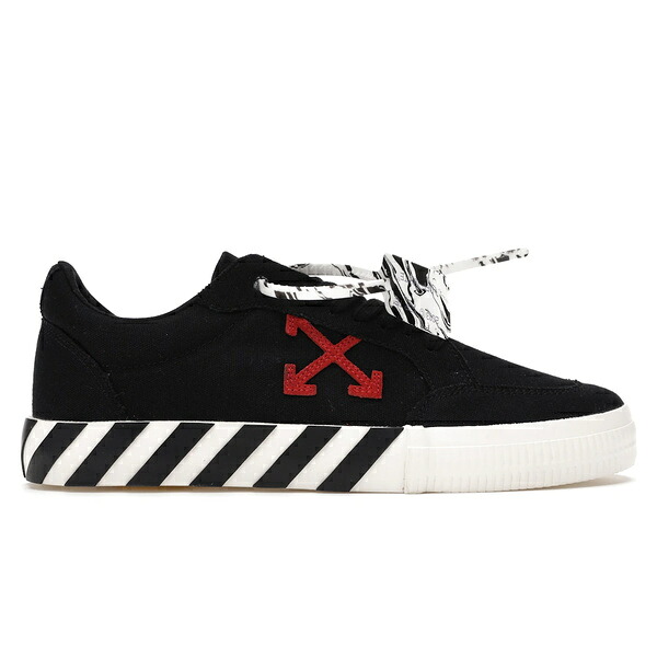 OFF-WHITE 象牙色 メンズ スニーカー  【OFF-WHITE Vulc Low Black Red Arrow FW20】  大いさ US_7(25.0糎) Black/Red/White