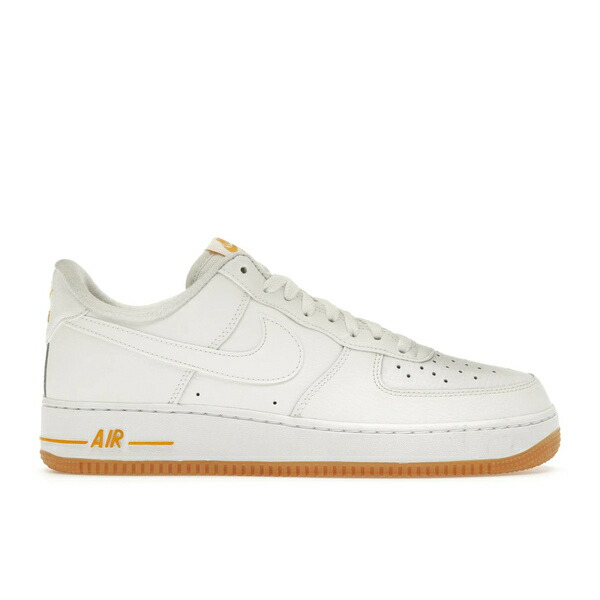 Nike ナイキ メンズ スニーカー  【Nike Air Force 1 Low \u002707 White University Gold Gum】  大きさ US_9.5(27.5珊) White/White/University Gold/White/Gum Light Brown
