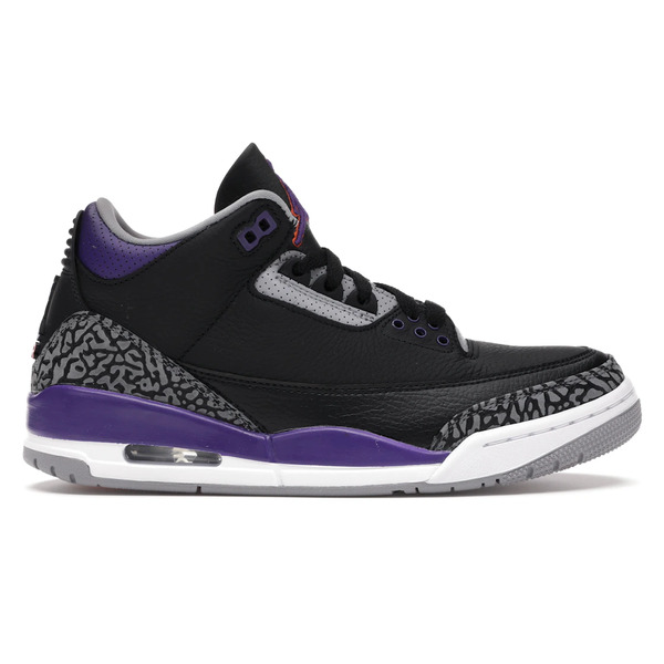 Jordan ジョーダン メンズ スニーカー  【Jordan 3 Retro Black Court Purple】  大きさ US_10(28.0珊) Black/Cement Grey-White-Court Purple