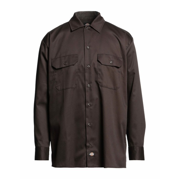 【送料無料】 ディッキーズ メンズ シャツ トップス Shirts Brown|asty
