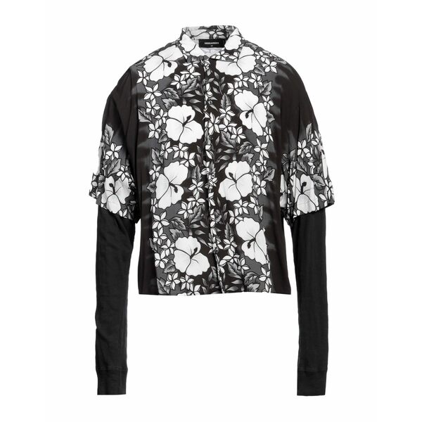 【送料無料】 ディースクエアード メンズ シャツ トップス Shirts Black|asty
