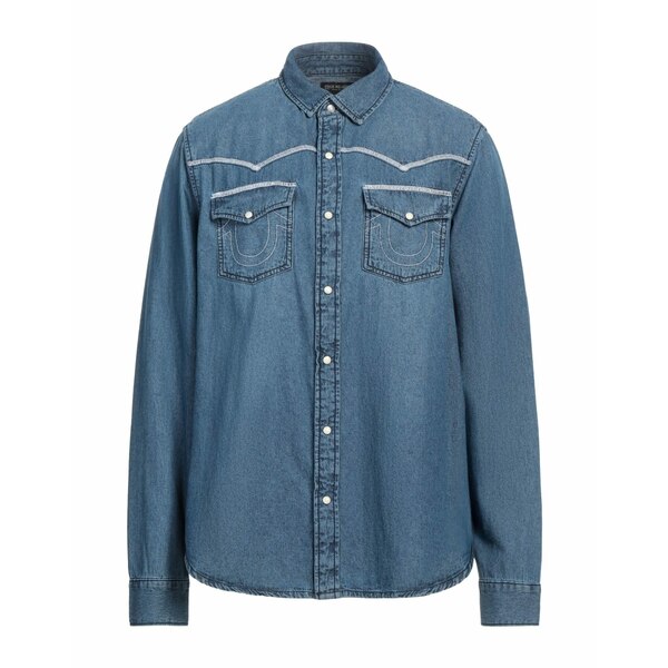 【送料無料】 トゥルーレリジョン メンズ シャツ トップス Denim shirts Blue