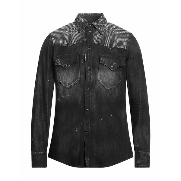 【送料無料】 ディースクエアード メンズ シャツ トップス Denim shirts Black｜asty