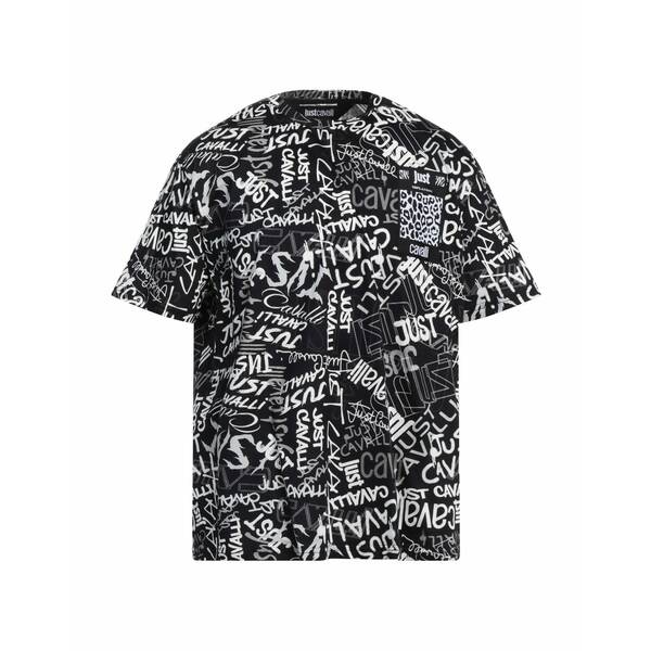 【送料無料】 ロベルトカヴァリ メンズ Tシャツ トップス T-shirts Black