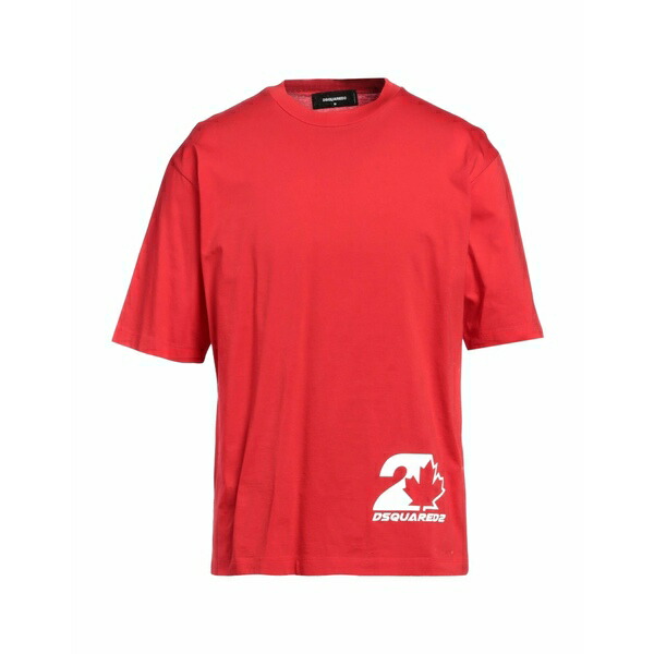 【送料無料】 ディースクエアード メンズ Tシャツ トップス T-shirts Red