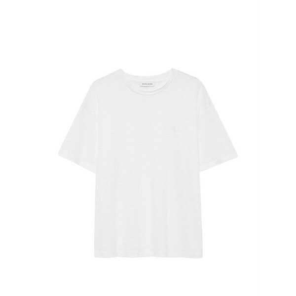 アニービン レディース ティーシャツ トップス Cade logo-embroidered t-shirt White