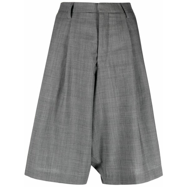 アールサーティーン レディース 心地よいズボン下 ボトムス Tailored knee-length shorts Grey