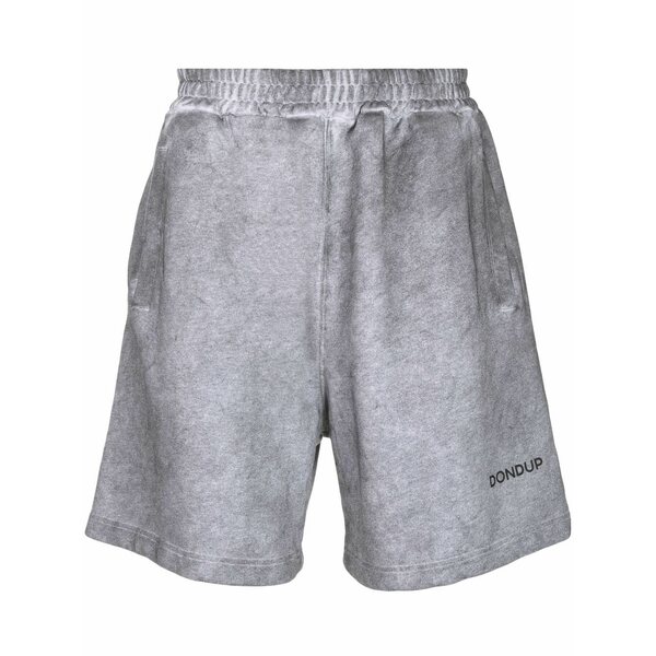 ドンダップ メンズ 心地よいズボン下 ボトムス Logo-print cotton track shorts Grey