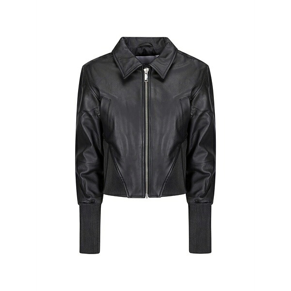 デッド白木 レディース 上衣＆上衣 アウター Angel leather jacket Black