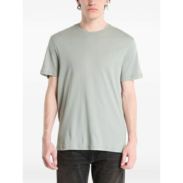 カルバンクライン メンズ ティーシャツ トップス Logo-embroidered t-shirt Green