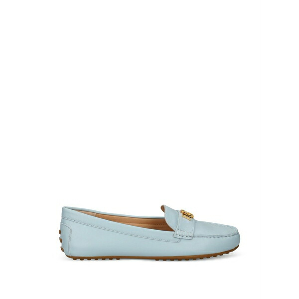 ラルフローレン レディース スリッポン・ローファー シューズ Logo-plaque loafers Blue|asty