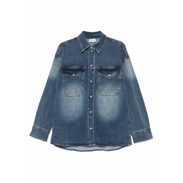 ゲタス レディース プルオーバー トップス Gzviva denim shirt Blue