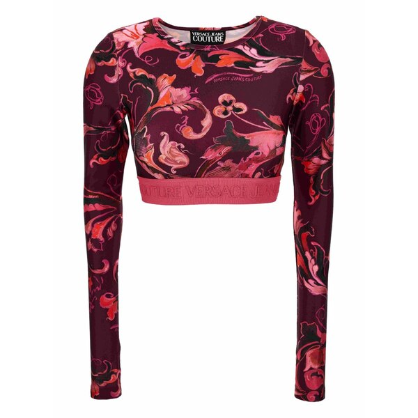 呼びりん探し回る レディース ティーシャツ トップス Baroque-print long-sleeve top Pink
