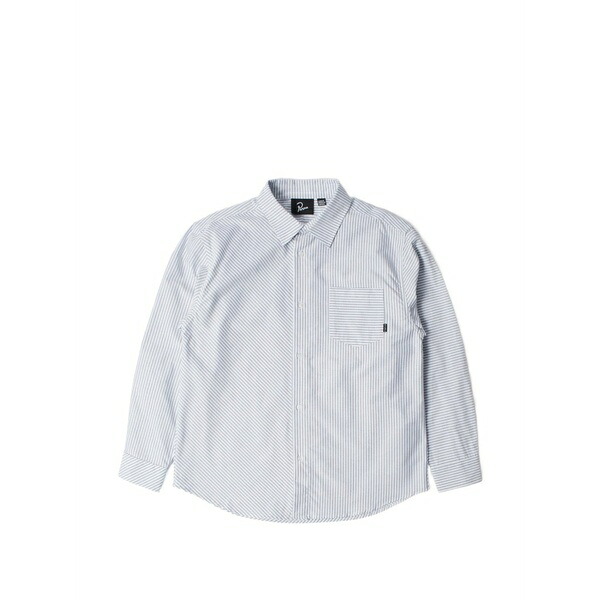 ﾊﾞｲﾊﾟｰﾗ メンズ プルオーバー トップス Stripe-print shirt Blue