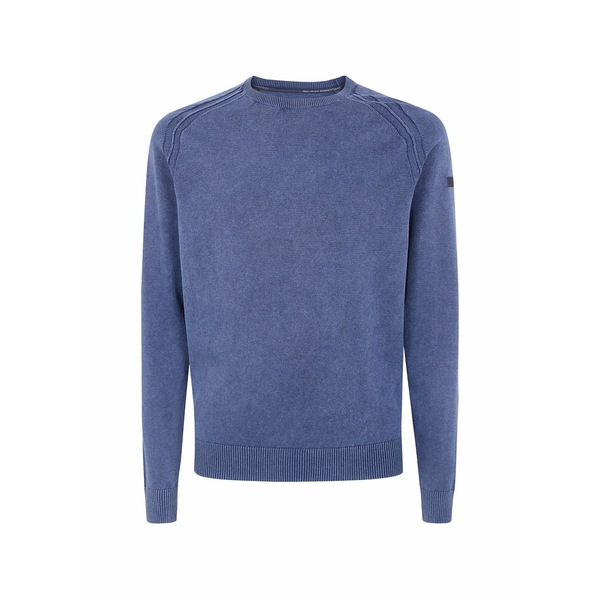 アールアールディ メンズ 編み物\u0026スウェーター アウター Ribbed crew-neck sweater Blue