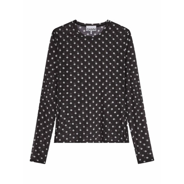 ガニー レディース ティーシャツ トップス Polka-dot top Black