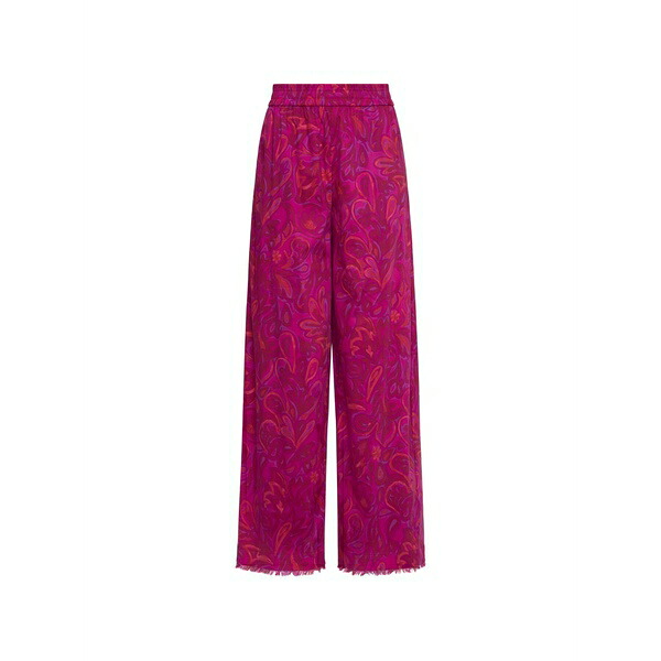 サンクアセプト レディース カジュアルパンツ ボトムス Ibbie paisley-bloom frayed-hem trousers Pink|asty