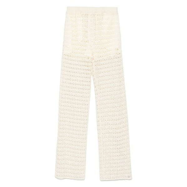 アリジ レディース 心地よいズボン下 ボトムス Macram￡ high-waisted trousers Neutrals