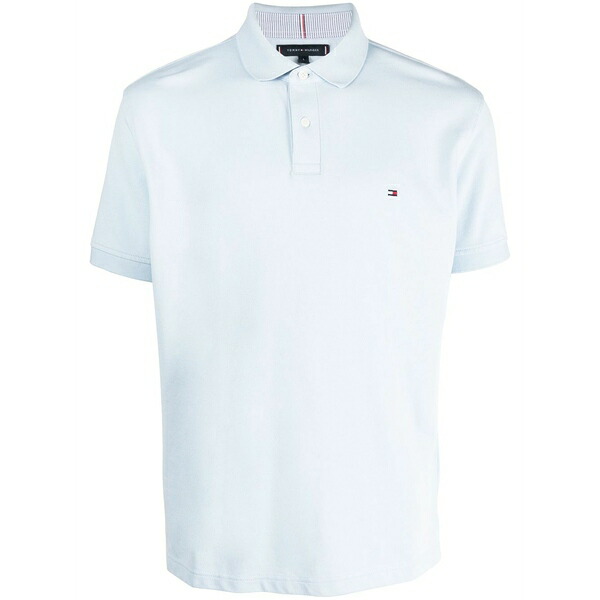 トミー ヒルフィガー メンズ スポーツシャツ トップス Logo-patch polo shirt Blue