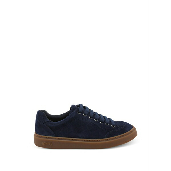 カンペール メンズ スニーカー シューズ Round toe suede sneakers Blue