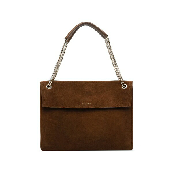 オルチアーニ レディース ショルダーバッグ 御徒面子 Midi venus peach sliding-strap shoulder bag Brown