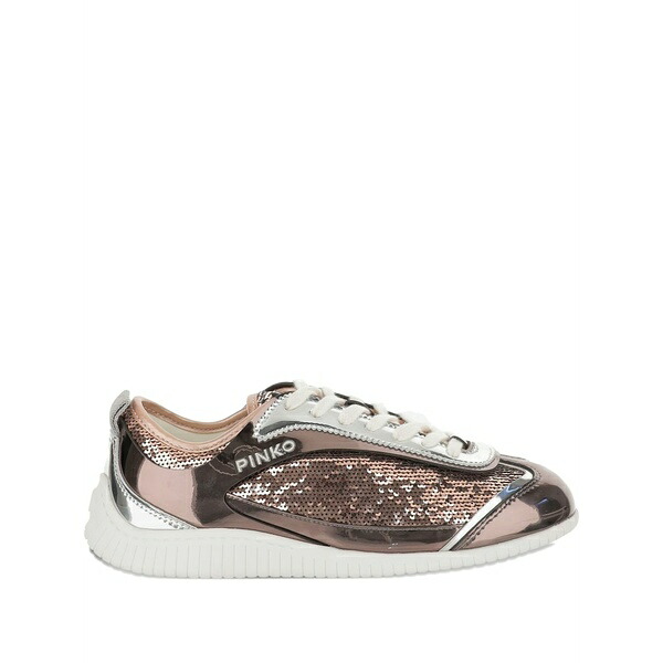 ピンコ レディース スニーカー シューズ Sequin-embellished low top sneakers Brown