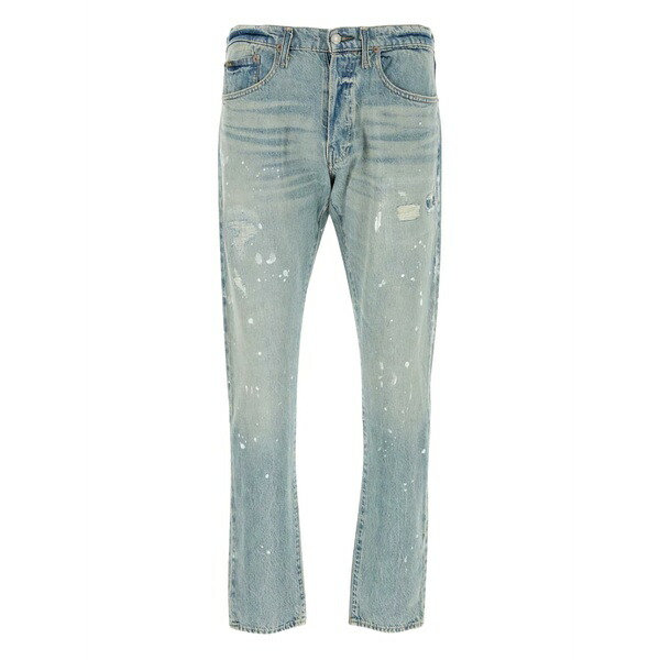 ラルフローレン メンズ ジーンズズボン下 ボトムス Paint-splattered straight jeans Blue