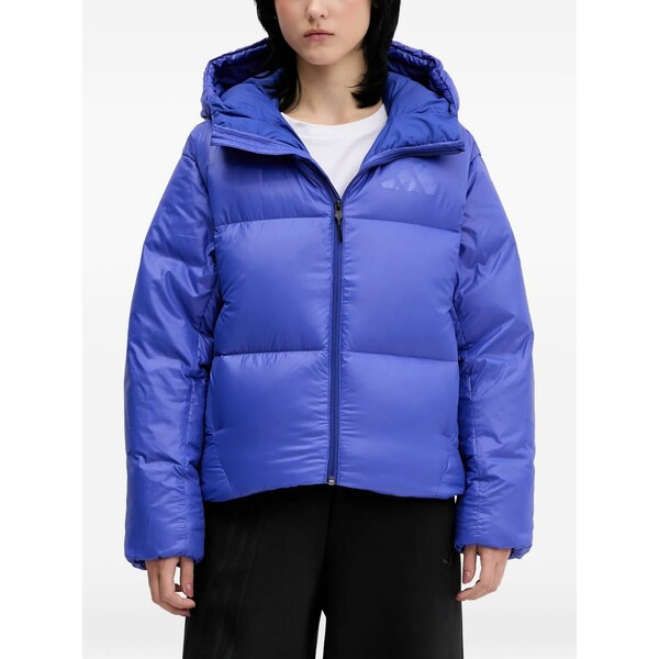 アディダス レディース 上衣＆上衣 アウター Hooded puffer jacket Blue