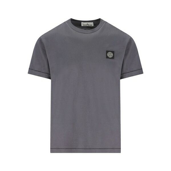 ストーンアイランド メンズ ティーシャツ トップス Compass logo-patch t-shirt Grey