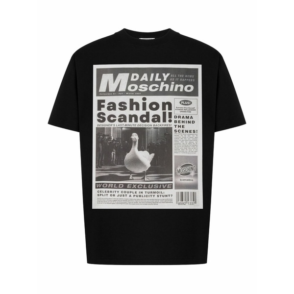 モスキーノ メンズ ティーシャツ トップス Graphic-print t-shirt Black