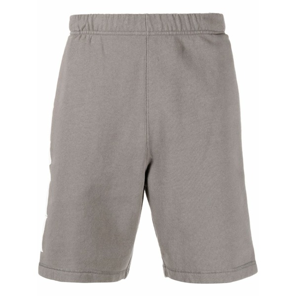 戸呂 プレストン メンズ 心地よいズボン下 ボトムス Logo-print track shorts Grey