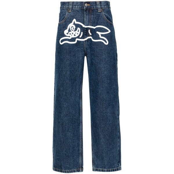 クリーム メンズ ジーンズズボン下 ボトムス Running dog double scoop straight jeans Blue
