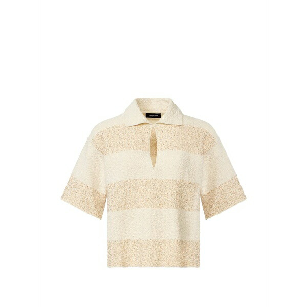ファビアナ フィリッピ レディース 編み物\u0026スウェーター アウター Striped collared knitwear Neutrals