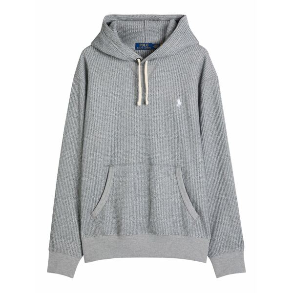 ラルフローレン メンズ パーカー・スウェットシャツ アウター Waffle hooded sweatshirt Grey