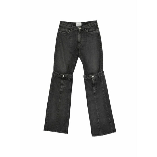 コペルニ メンズ ジーンズズボン下 ボトムス Open knee-detail wide-leg jeans Black