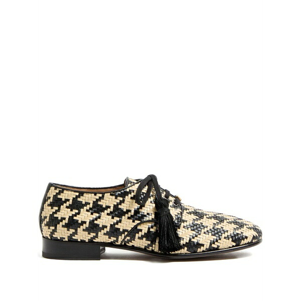 ヴァレンティノ ガラヴァーニ メンズ 御召しものシューズ シューズ Tassel-detail houndstooth derby shoes Neutrals