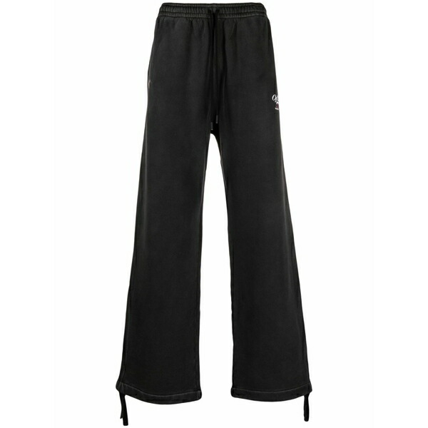 象牙色 メンズ 心地よいズボン下 ボトムス Logo-print track pants Black