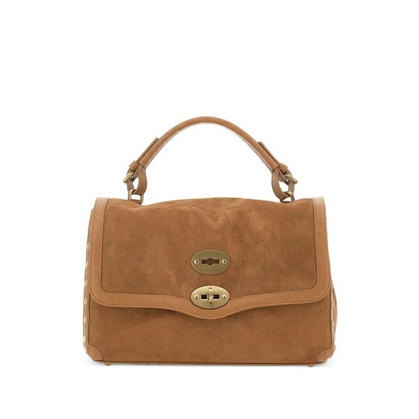 ザネラート レディース ショルダーバッグ 御徒面子 Postina studded satchel bag  Neutrals