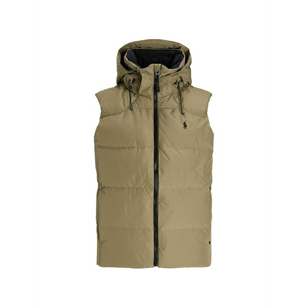 ラルフローレン メンズ 上衣＆上衣 アウター Hooded quilted gilet Brown